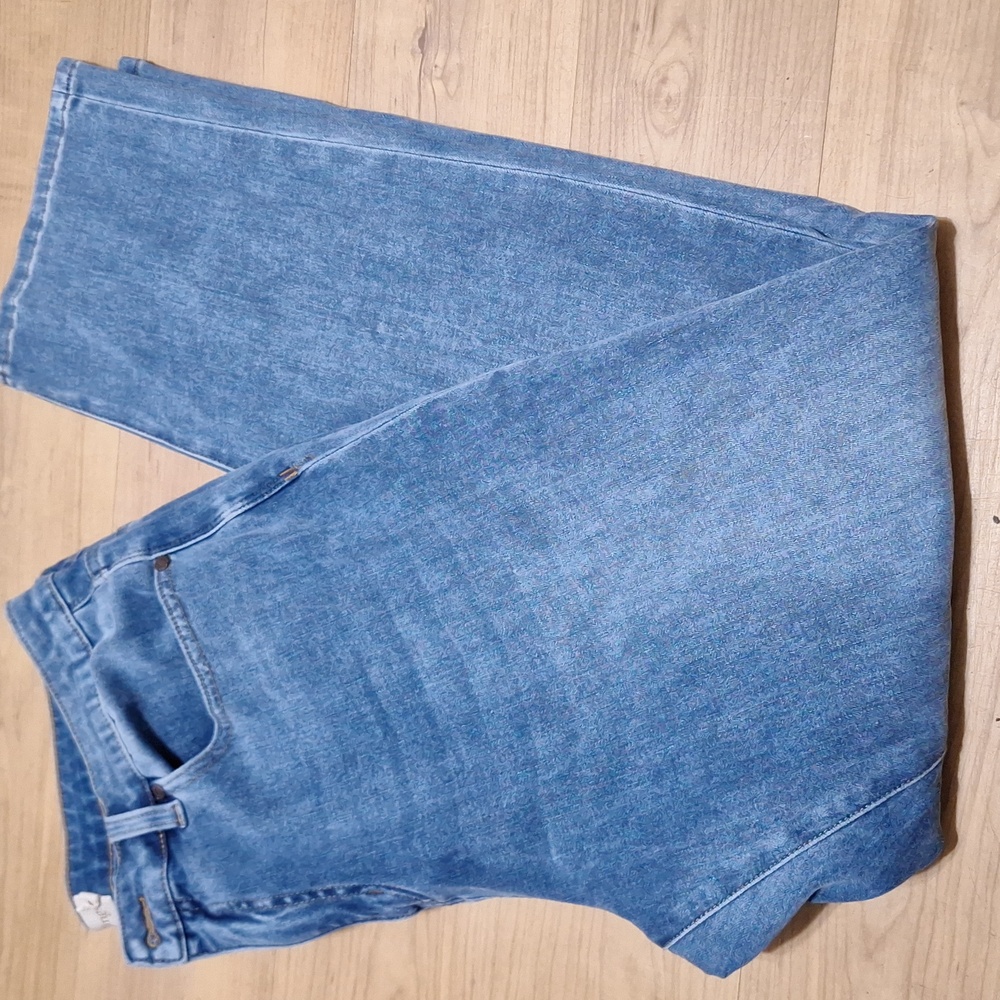 Soft Surroundings Denim Jeans size 14 Medium Wash Bootcut Stretch - Picture 4 of 5